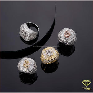 Anillo de Joyería de Plata 925 de Primera Calidad con Diamante Cultivado en Laboratorio, Diseño Audaz con Aspecto de Piedra Brillante para Compradores Globales - Product Image 5