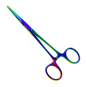Pinzas Hemostáticas de 5.5 Pulgadas + Tijeras de Paramédico EMT de 7.25 Pulgadas, Color Multititanio Arcoíris, Acero Inoxidable de Primera Calidad, Quirúrgicas - Product Image 6