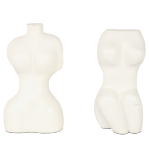 Escultura de Torso de Madera Hecha a Mano - Objeto Decorativo Minimalista de Madera Blanca 20x12x10cm Ecológico y Duradero para Decoración de Sala de Estar - Product Image 4