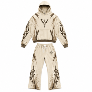 Survêtement personnalisé en coton 100% uni, impression sérigraphique, qualité supérieure, sweat-shirt à capuche surdimensionné et pantalon de jogging, streetwear unisexe - Product Image 5