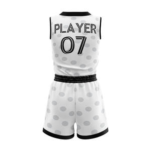 Ensemble d'uniformes de basketball pour femmes adultes 100 % polyester sans manches respirant imprimé par sublimation anti-humidité logo personnalisable - Product Image 2