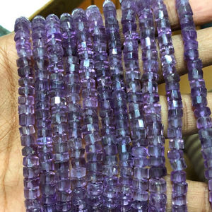 Cuentas Facetadas de Amatista Púrpura Natural de 5mm y 6mm, Certificadas por IGI, para la Fabricación de Joyería, Mejor Precio en Línea 2026 - Product Image 2