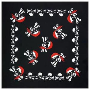Achat en gros OEM Personnalisé Foulard Bandana en Soie Satinée Thème Halloween Imprimé Double Face Citrouille Crâne pour Fêtes et Célébrations - Product Image 5