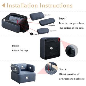 Fauteuil de lecture en velours Teddy de style Mid-Century avec coussins épais et assise rembourrée pour salon - Product Image 3