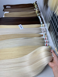 Extensiones de cabello humano natural vietnamita Super Double Drawn, precio al por mayor, color oscuro a rubio, 22-30 pulgadas - Product Image 2