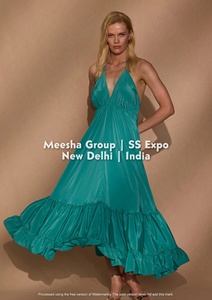 Robe longue plissée style bohème pour femme, col halter, dos nu, taille empire, pour l'été et la plage, assortiment varié - Product Image 3