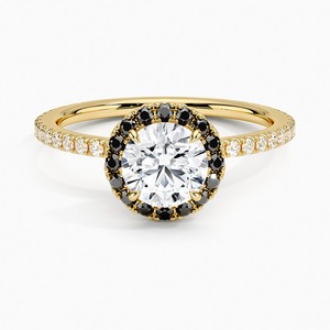 Bague de fiançailles classique en or avec pierre de style diamant étincelant, bijou de mariage pour femme - Product Image 3