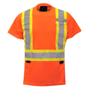 Customized Logo Work T-shirt Wholesale High Quality <b>Construction</b> Safety Clothing Shirts Reflective Hi Vis Work Shirt - Product Image 1