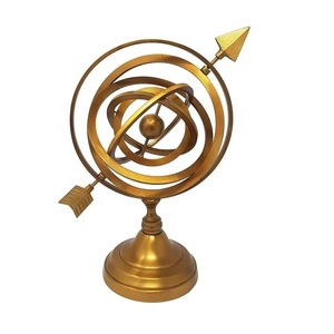 Esfera Armilar de Latón Antiguo de Lujo, Globo Astronómico, Reloj Solar Decorativo, Escultura de Mesa Vintage, Decoración Náutica para el Hogar u Oficina - Product Image 4
