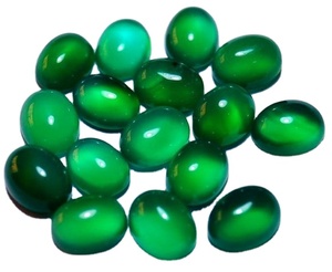 Đá quý Vivaaz Gems 3x4mm, cấp <span class=keywords><strong>AAA</strong></span>+, Chalcedony xanh tự nhiên, mặt cabochon oval, chứng nhận IGI, xử lý nhiệt, đã được hiệu chỉnh kích thước - Product Image 1