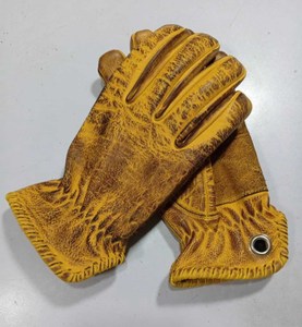 Men's Tactical Mechanic Wax Winter Leather <b>Gloves</b> Adjustable Strap Reinforced Palm Work Safety <b>Gloves</b> USA Wholesale Market - Product Image 2