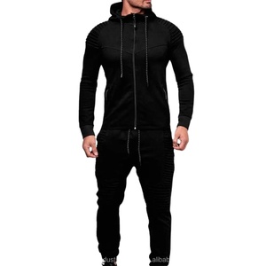 Nuevo Diseño, Conjunto Deportivo Casual de 2 Piezas para Hombre, Sudadera con Capucha y Pantalones Largos con Bolsillos con Cremallera y Cordón, Técnica Lavada, OEM Disponible - Product Image 5