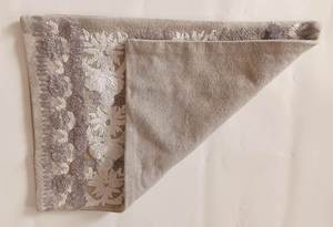 Square Embroidered Floral Cushion <b>Cover</b> In <b>Grey</b> And White Bohemian Style Cotton Linen Home Decor Pillow Case - Product Image 5