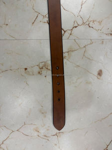 Ceinture en cuir pleine fleur vintage de haute qualité, couleur tan, avec boucle noire mate |   Ceinture en cuir décontractée de qualité supérieure pour hommes - Product Image 6