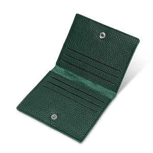 Porte-cartes fin en cuir véritable, portefeuille pliable pour femmes et hommes, organisateur compact de cartes d'identité et de cartes de crédit avec emplacement pour permis de conduire - Product Image 5