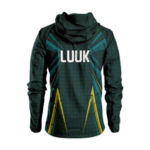 Custom Printed Hooded Streetwear Windbreaker <b>Jacket</b> for <b>Men</b> with Zipper Closure Waterproof Eco Friendly Breathable 100% Nylon - Product Image 6