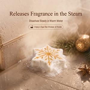 Set de Vaporizadores de Ducha con Aroma a Copos de Nieve Blancos Navideños, Bombas de Ducha con Aroma a Abeto Fresco, Tabletas de Baño Spa, Regalos para la Temporada Festiva, Personalizables - Product Image 3