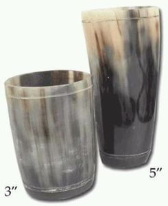 Vaso de Lujo de Cuerno Natural de Búfalo y Buey con Base de Madera, Auténtico Estilo Vikingo Medieval - Product Image 2