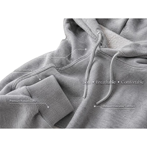 Top Corto con Capucha Gris para Mujer, Manga Larga, Tejido de Felpa, Color Sólido Informal, Transpirable, 100% Algodón, Ropa de Invierno, Bordado - Product Image 5