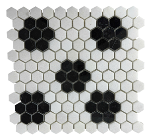 Mosaico Hexagonal de 1 Pulgada, Mezcla de Mármol, Estilo Moderno para Baño, Revestimiento de Pared Interior Resistente al Agua, Estilo Contemporáneo - Product Image 5