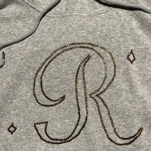 Sweat à capuche streetwear personnalisé avec strass, coupe classique, molleton épais, vintage, 100% coton, hiver, lot de 2 sweats à capuche - Product Image 6
