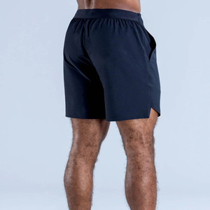 Pantalones Cortos Deportivos Negros para Hombre, Diseño Moderno, 6 Pulgadas de Largo, Ligeros, Transpirables, con Logotipo Personalizado, Cintura Elástica - Product Image 2