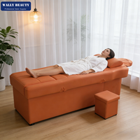 Wally Beauty Cama Eléctrica Japonesa para Spa Capilar, Mueble de Salón, Cama de Masaje y Spa con Lavabo para Pedicura, Silla de Lavado de Cabello