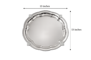Plateau de service pour desserts en acier inoxydable couleur argent, qualité supérieure, forme carrée, plateau à snacks à prix abordables - Product Image 5
