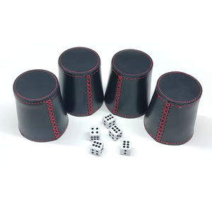 ถ้วยลูกเต๋าหนังเย็บมือคุณภาพพรีเมียม ดีไซน์คลาสสิคแบบสปอร์ต ลายนูน หนังแท้และหนัง PU มาตรฐานระดับมืออาชีพ - Product Image 6