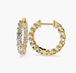 Pendientes de Diamantes Cultivados en Laboratorio Betterstar, Corte Brillante, Oro Vintage, Certificación IGI, Alta Pureza, Personalizables, Joyería para Mujer - Product Image 2