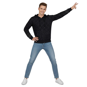 Sweat à capuche personnalisé à coupe classique avec strass, look tendance et premium, razer impex, respectueux de l'environnement, pour un style streetwear ou décontracté pour hommes - Product Image 3