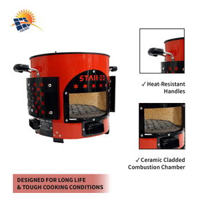 Estufa de Leña de Hierro Fundido sin Humo para Cocinar en Interiores/Exteriores, con Cuerpo de Acero Forjado en Caliente, al Mejor Precio del Fabricante - Product Image 3