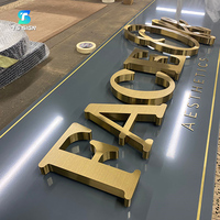 Letras de Canal Acrílicas Tridimensionales Premium del Fabricante, Sin Iluminación, para Paredes de Oficinas Modernas, Logotipos Metálicos