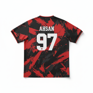 Impression par sublimation personnalisée de haute qualité, 100% polyester respirant, séchage rapide, évacuation de l'humidité, 220g, col en V, été, football, sport - Product Image 2