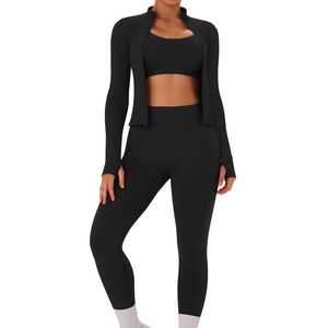 Ensemble de yoga 3 pièces pour femme, design populaire et très vendu, dernière collection 2026, tenue de fitness pour la gym et l'entraînement - Product Image 2