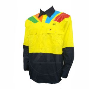 100% Cotton <b>Long</b> Sleeve Men Shirt NFPA2112/CAT2 Flame Resistant FR Shirts FR Welding Fire Retardant Shirts High Visibility - Product Image 2