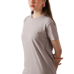 T-shirt blanc personnalisé pour femme, coupe classique, manches courtes, en coton imprimé, pour l'été, vente en gros, vêtements décontractés et tendance - Product Image 2