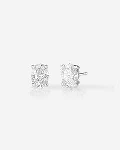 Sparkling Oval Cut Lab Grown Diamond <b>Stud</b> Earring Prong Set Solitaire Minimalist Everyday Wear <b>Stud</b> 14k 18k Solid Gold Wholesale - Product Image 1