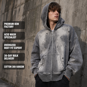 Pulls à capuche en polaire surdimensionnés brodés pour l'hiver, personnalisables pour les marques en ligne - Product Image 2