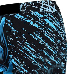Men's Blue Wolf Print Board Shorts Quick Dry Elastic Waist Mid Rise Casual Sport Shorts <b>Animal</b> <b>Pattern</b> Sublimation Transfer - Product Image 3