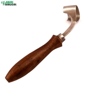 Cuchillo Quirúrgico Premium para Pezuñas, Doble Filo, Forma Ovalada, Acero Inoxidable - Product Image 2