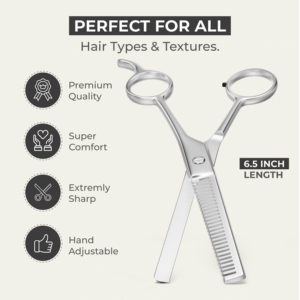 Ciseaux de coiffure professionnels Harbor Industry, manche ergonomique, acier inoxydable de qualité supérieure, 6,5 pouces - Product Image 2