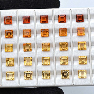 9mm Genuine Natural Citrine Faceted Square Cut Excellent Cut Citrine Wholesale Crystal Healing Gemstone From Trusted Supplier - Product Image 3