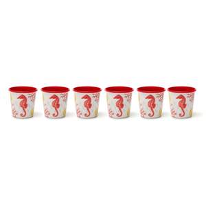 Tasses à café Excelsa en porcelaine corail 9 cl multicolores, lot de 6 - Product Image 5