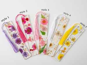 Marcapáginas de Resina con Flores Secas Hechos a Mano, Diseño Art Deco Brillante Personalizado, Regalo Decorativo para Estudiantes y Maestros, Diwali - Product Image 5