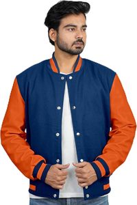 <b>Mens</b> Urban <b>Varsity</b> <b>Bomber</b> <b>Jacket</b> <b>Mens</b> Embroidered <b>Varsity</b> Letterman <b>Jacket</b> - Product Image 3