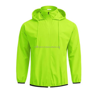 Fabricante al por mayor XL tamaño transpirable impermeable con capucha verano al aire libre cortavientos nuevo tejido Safari chaqueta de senderismo - Product Image 1