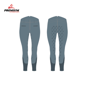 Pantalones de montar ajustados de cintura alta para mujer con logo personalizado, jodhpurs ecuestres, camisa western para equitación - Product Image 3
