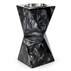 Brûleur d'encens artisanal en résine effet marbre rouge avec insert en acier inoxydable, support d'arôme décoratif moderne, vente en gros - Product Image 4