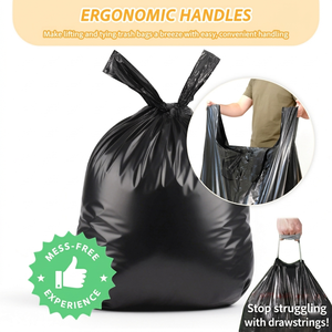 Bolsas de Basura Resistentes TH GB-031 de 55-60 Galones con Asas, Paquete de 50 Bolsas Negras para Uso Industrial en Exteriores - Product Image 4